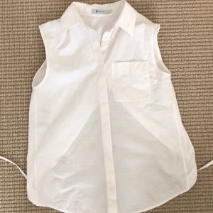 T by Alexander wang open back button down top